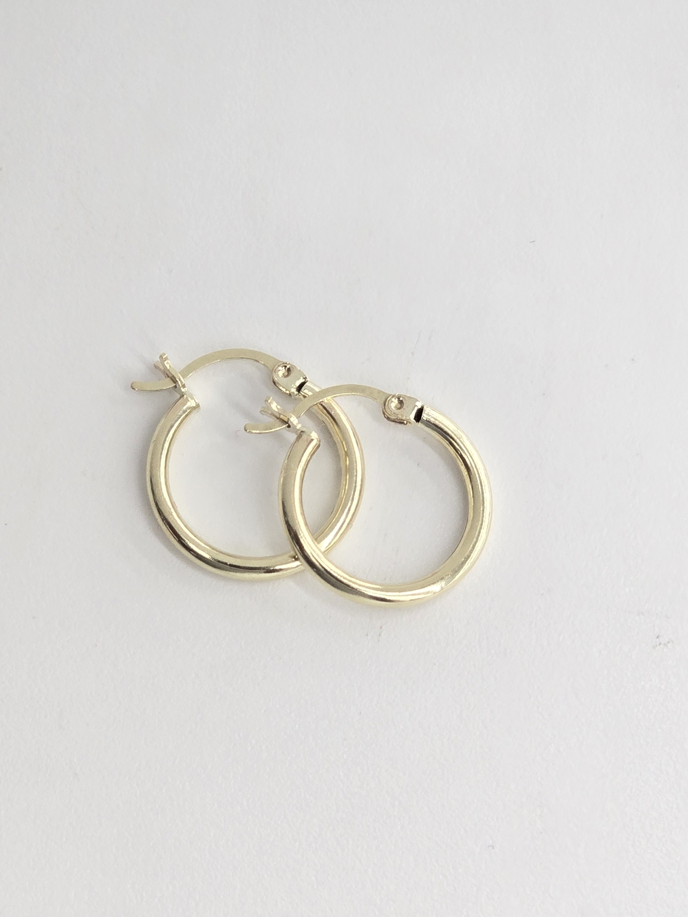 10kt Real Gold Tube Hoop Earring
